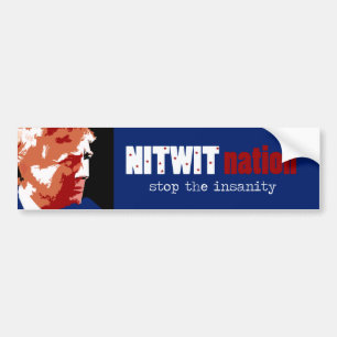 Stop de krankzinnigheid bumpersticker