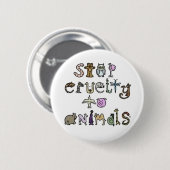 Stop de kruisingspijn ronde button 5,7 cm (Voorkant /achterkant)