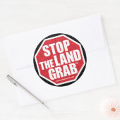Stop de landroof ronde sticker (Envelop)