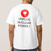 STOP DE MOGELIJKHEID NUCLEAIRE KRACHT UNPLUG! T-SHIRT (Achterkant)