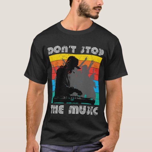 Stop de muziek niet t-shirt (Voorkant)