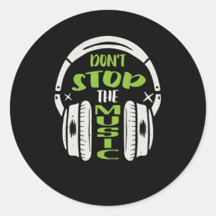 Stop de muzikant van de Muzikant van de Muziek DJ- Ronde Sticker