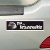 Stop de Noord-Amerikaanse Unie Bumpersticker (Op auto)