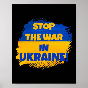 Stop de oorlog in Oekraïne - Vrede in de wereld - Poster