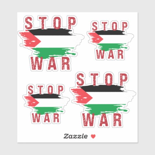 STOP DE OORLOG IN PALESTINA STICKER (Vel)
