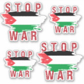 STOP DE OORLOG IN PALESTINA STICKER (Voorkant)