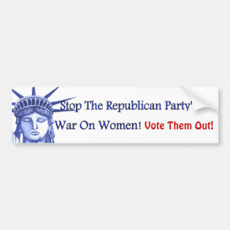 STOP DE OORLOG OP VROUWEN BUMPERSTICKER