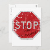 Stop de oorlog tegen vrouwen briefkaart (Voorkant / Achterkant)