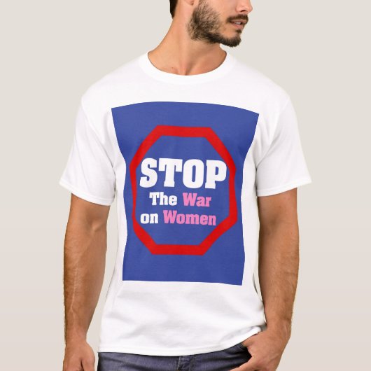 Stop de oorlog tegen vrouwen t-shirt (Voorkant)