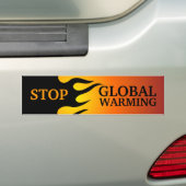 "Stop de opwarming van de aarde" bumpersticker (Op auto)