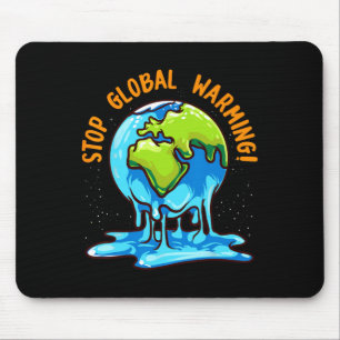 Stop de opwarming van de aarde Klimaatverandering Muismat