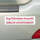 Stop de Palestijnse genocide Bumpersticker (Op auto)