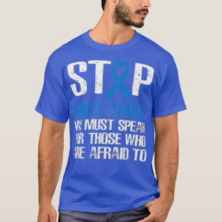 Stop de preventie van kindermisbruik Month Blue Ri T-shirt