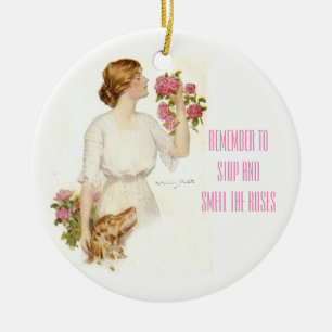Stop de Rozen Victoriaans Lady Ceramic Ornament