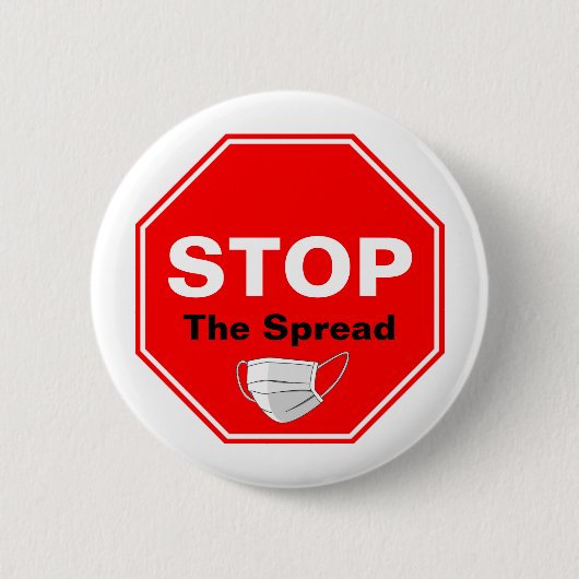 STOP DE Spread Ronde Button 5,7 Cm (Voorkant)