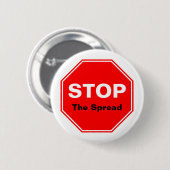 STOP DE Spread Ronde Button 5,7 Cm (Voorkant /achterkant)