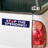 Stop de uitgaven! bumpersticker (Op Truck)