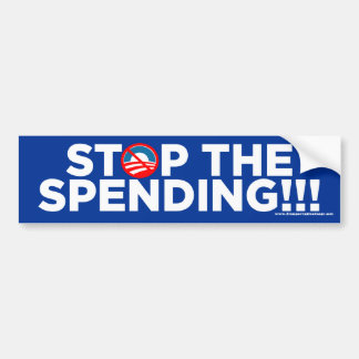 Stop de uitgaven bumpersticker