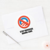 Stop de universele Obama-zorg Ronde Sticker (Envelop)