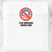 Stop de universele Obama-zorg Ronde Sticker (Tas)