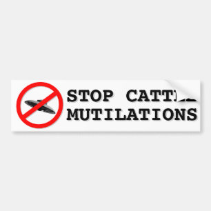 Stop de verminking van runderen bumpersticker