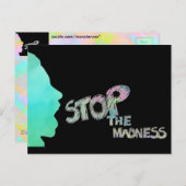 Stop de waanzin briefkaart (Voorkant / Achterkant)