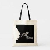 Stop de waanzin tote bag (Achterkant)