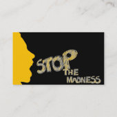 Stop de waanzin visitekaartje (Achterkant)