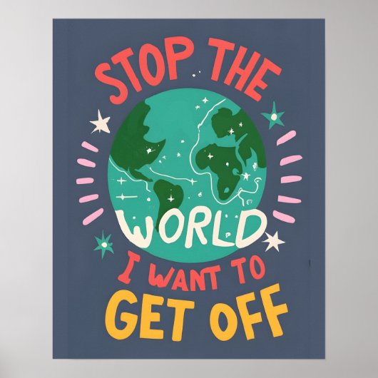 Stop de wereld... poster (Voorkant)