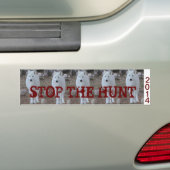 STOP DE Wolf Hunt Bumpersticker (Op auto)