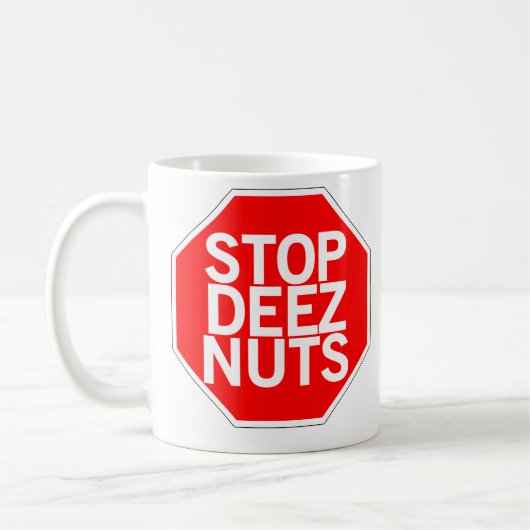Stop Deez Nuts Koffiemok (Links)