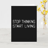 Stop denken Begin leven Kaart (Gele Bloem)