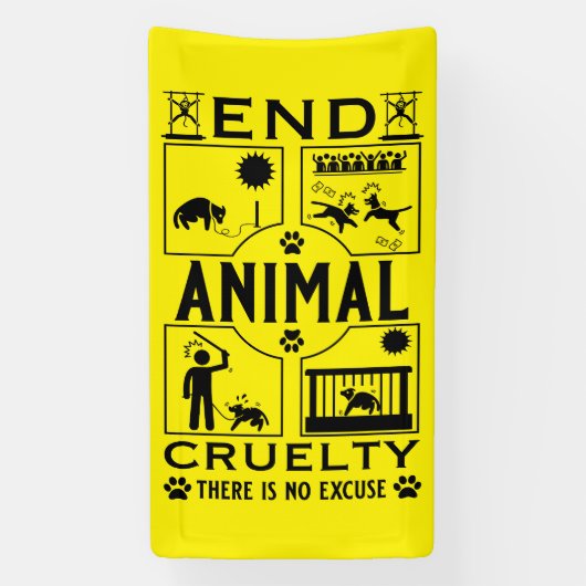 Stop Diercruelheid Spandoek (Verticaal)