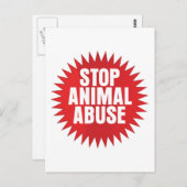 Stop dierenmishandeling briefkaart (Voorkant / Achterkant)