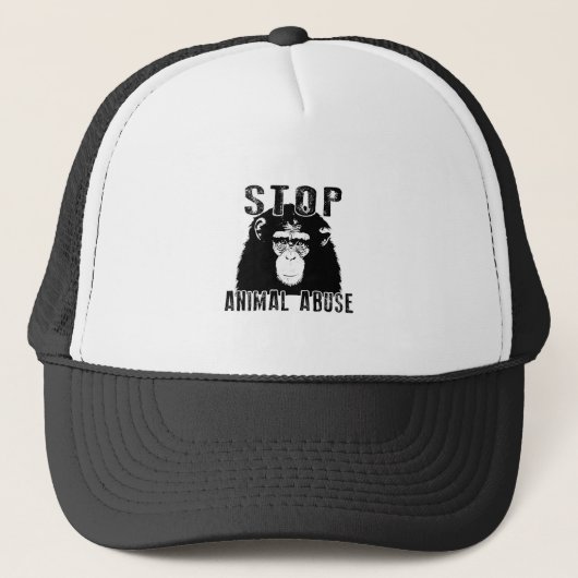 Stop dierenmishandeling - Chimpansee Trucker Pet (Voorkant)