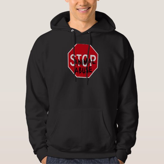 Stop dierenmishandeling hoodie (Voorkant)