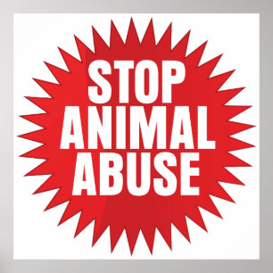 Stop dierenmishandeling poster