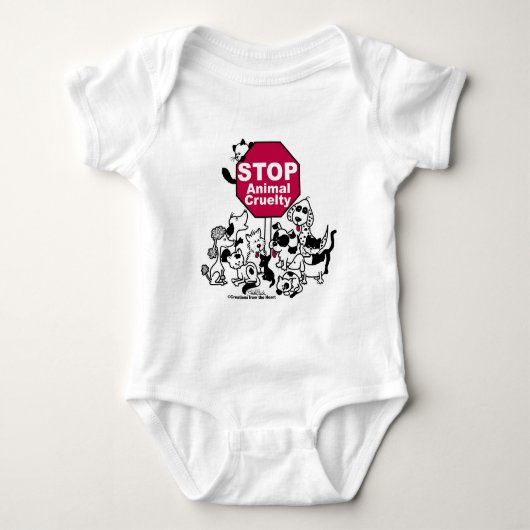 Stop dierenmishandeling romper (Voorkant)
