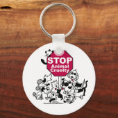 Stop dierenmishandeling sleutelhanger (Voorkant)