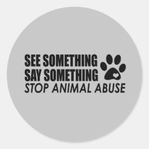 Stop dierenmishandeling Stickers