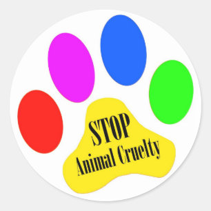 Stop dierenmishandeling Stickers