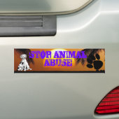 STOP DIERLIJKE WISSELSTOF bumpersticker (Op auto)