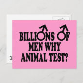 Stop dierproeven met grappige slogan briefkaart (Voorkant / Achterkant)