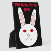 Stop dierproeven nu Plaque Fotoplaat (Zijkant)