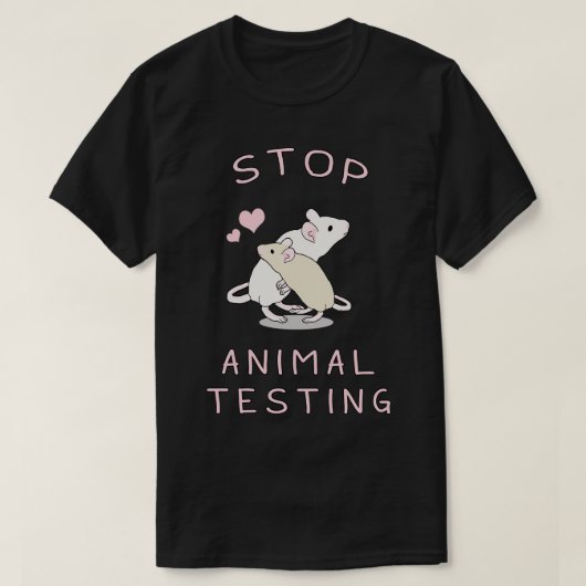 Stop dierproeven t-shirt (Design voorkant)