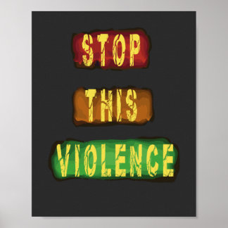 Stop dit geweld poster
