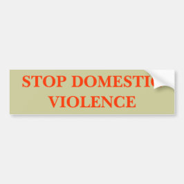 STOP DOMESTISCH GEWELD BUMPERSTICKER