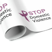 STOP DOMESTISCH GEWELD CADEAUPAPIER (Rol Hoek)