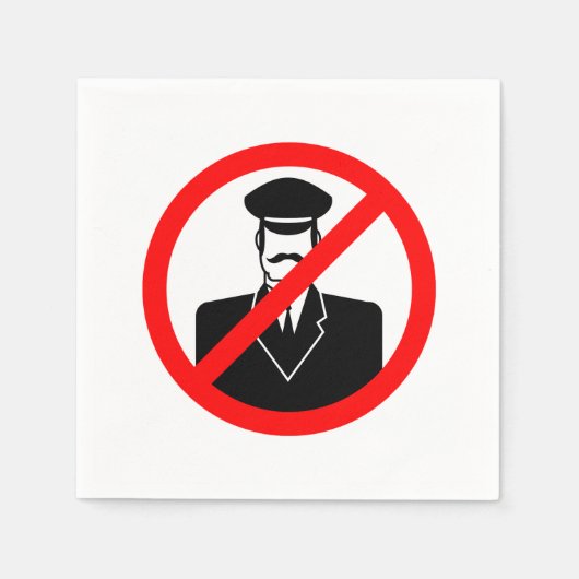 Stop Doorman Sign Napkins Servet (Voorkant)