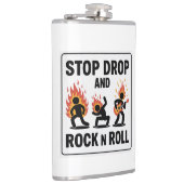 Stop Drop en Rock n Roll - In Hoesje of Fire Heupfles (Rechts)